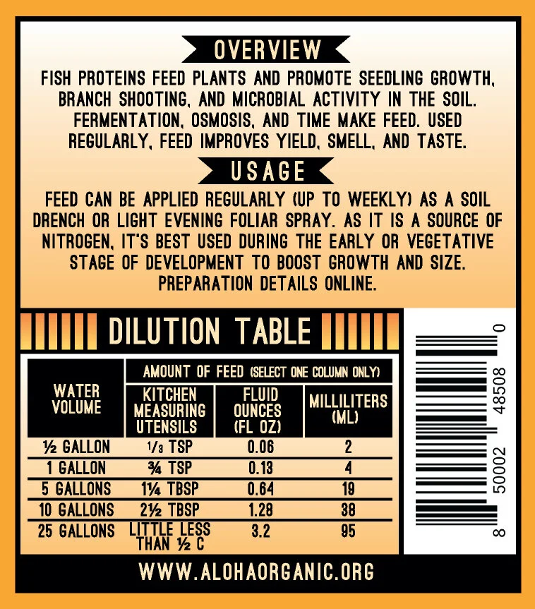 FEED (Fish Amino Acid) — Aloha Organic